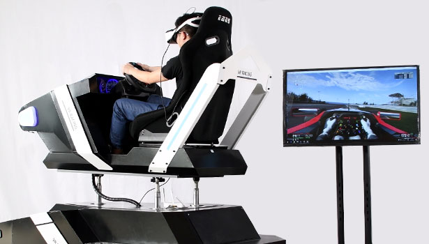 simulador de conducción de automóviles vr con tv