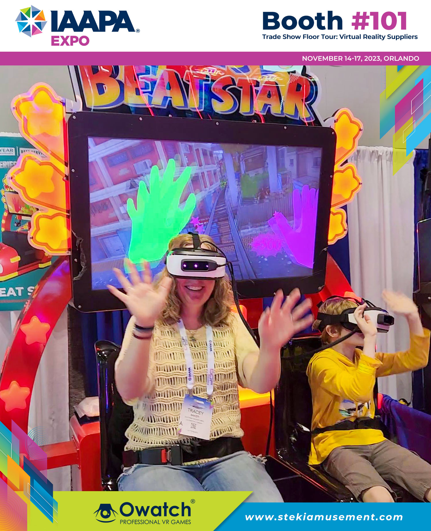 IAAPA Expo VR Beat Star: Parent-child play together